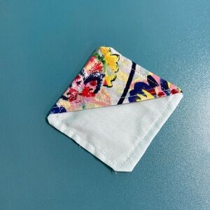 Blue tie-dye homemade bookmark